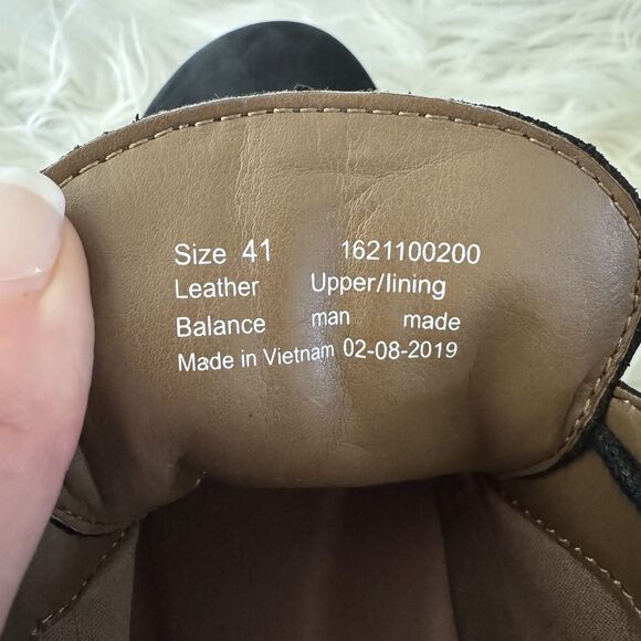 Dansko Ankle Wedge Boots Womens EU 41 Black Suede Leather Lace Up Oxford Shoes - Picture 9 of 11